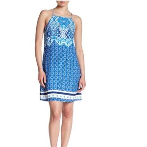 Skies Are Blue Patterned Racerback Dress XS